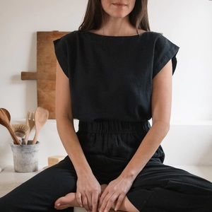 Laude the Label Everyday Top - Black Cotton